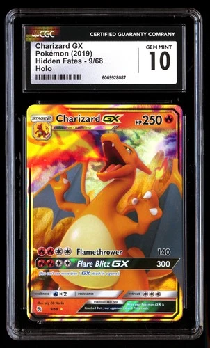 CGC 10 Charizard GX 9/68 Pok�mon Hidden Fates 2019 English
