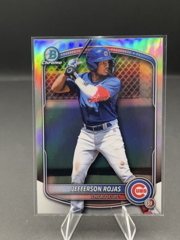 Topps 2024 Bowman Chrome Draft Jefferson Rojas Cubs Refractor Card #BDC-75