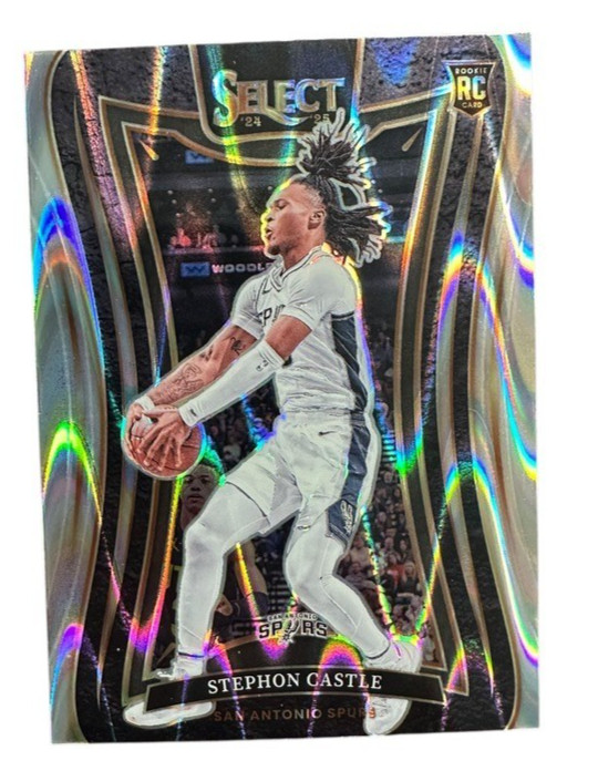 2024-25 Panini Select Stephon Castle Mezzanine Tectonic Prizm Spurs #388