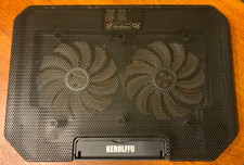 Kerolffu 2 Fan Series Laptop Cool Pad, Model 106B, Color Black, NEW NO BOX
