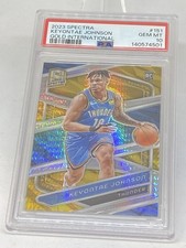 2023 SPECTRA #151 KEYONTAE JOHNSON RC ROOKIE GOLD INTERNATIONAL /10 PSA 10 POP 1