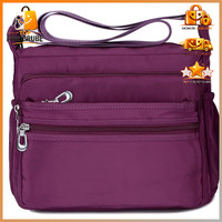UmhäNgetasche Damen Wasserdicht Nylon Schultertasche Lila GrößE L