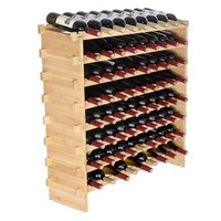Vevor 72 Weinregal Flaschenregal FlaschenstäNder Weinschrank Stapelbar 8-Etagen