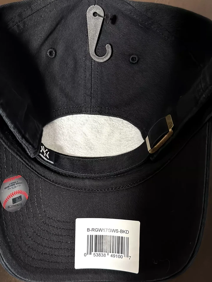 New York Yankees 47 Marca Sombrero Limpieza Gorra Ajustable Negro MLB Béisbol Nuevo Foto 3 de 3