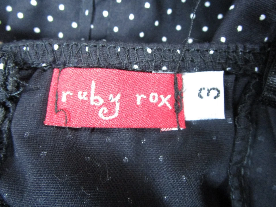 Vestido Ruby Rox Para Mujer 3 Sol Negro Lunares Largo Correa Sin Mangas Fiesta Foto 3 de 4