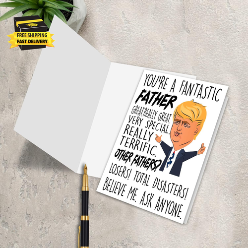Funny Father'S Day Card, Trump Father, Dad Birthday, Humorous Greeting Cards ⭐️⭐ - Picture 4 of 5