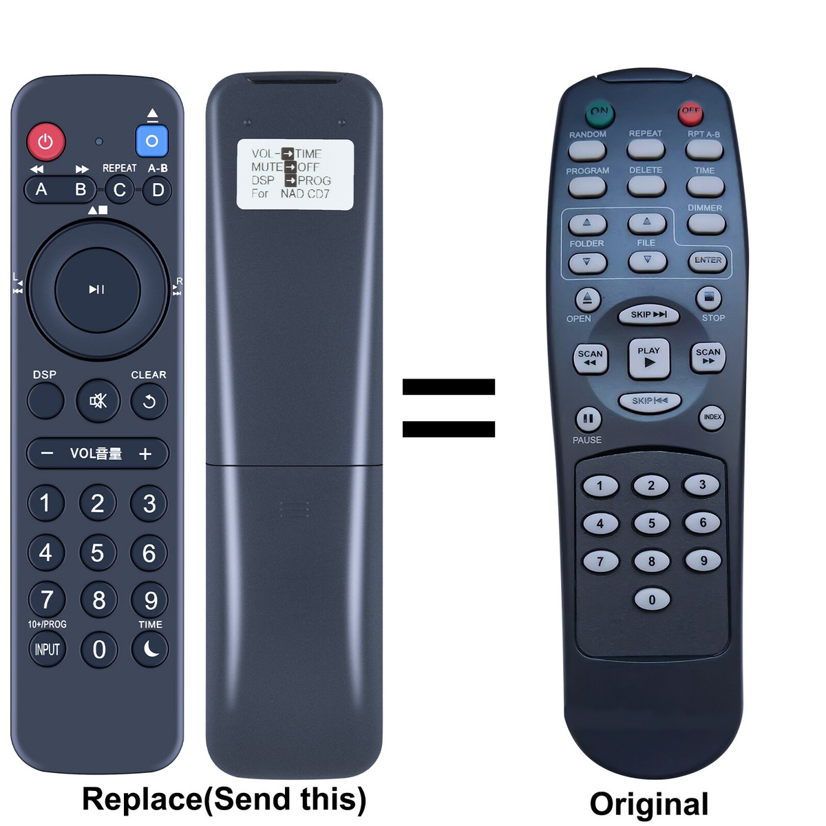 Replacement Remote Control For NAD CD 7 C-516BEE/C-515BEE CD 