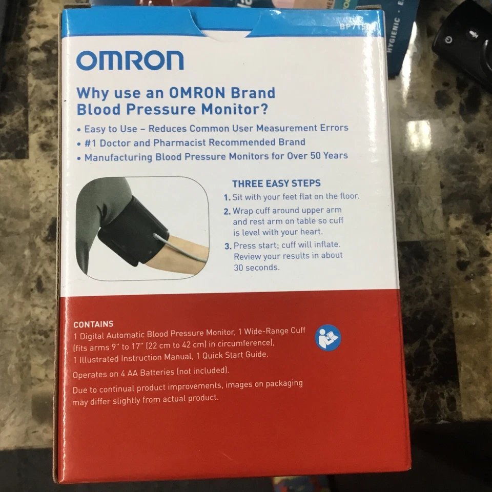Omron 3 Series Upper Arm Blood Pressure Monitor One Touch Bluetooth BP7150 - Image 2 of 2