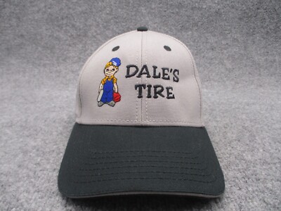 Dales Tire Hat Cap Gray Black Strap Back Mens Cars Auto Boy Logo