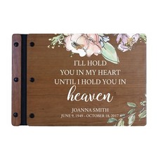 Custom Memorial Funeral Guest Book for Loss of Loved One 12x8 - I'll Hold You