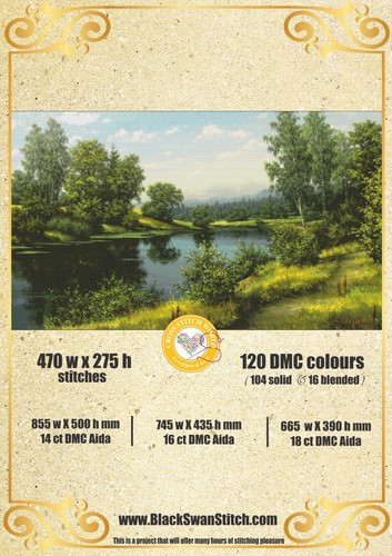 River in the Forest 157 Chart Counted Cross Stitch Pattern Needlework - Picture 3 of 5