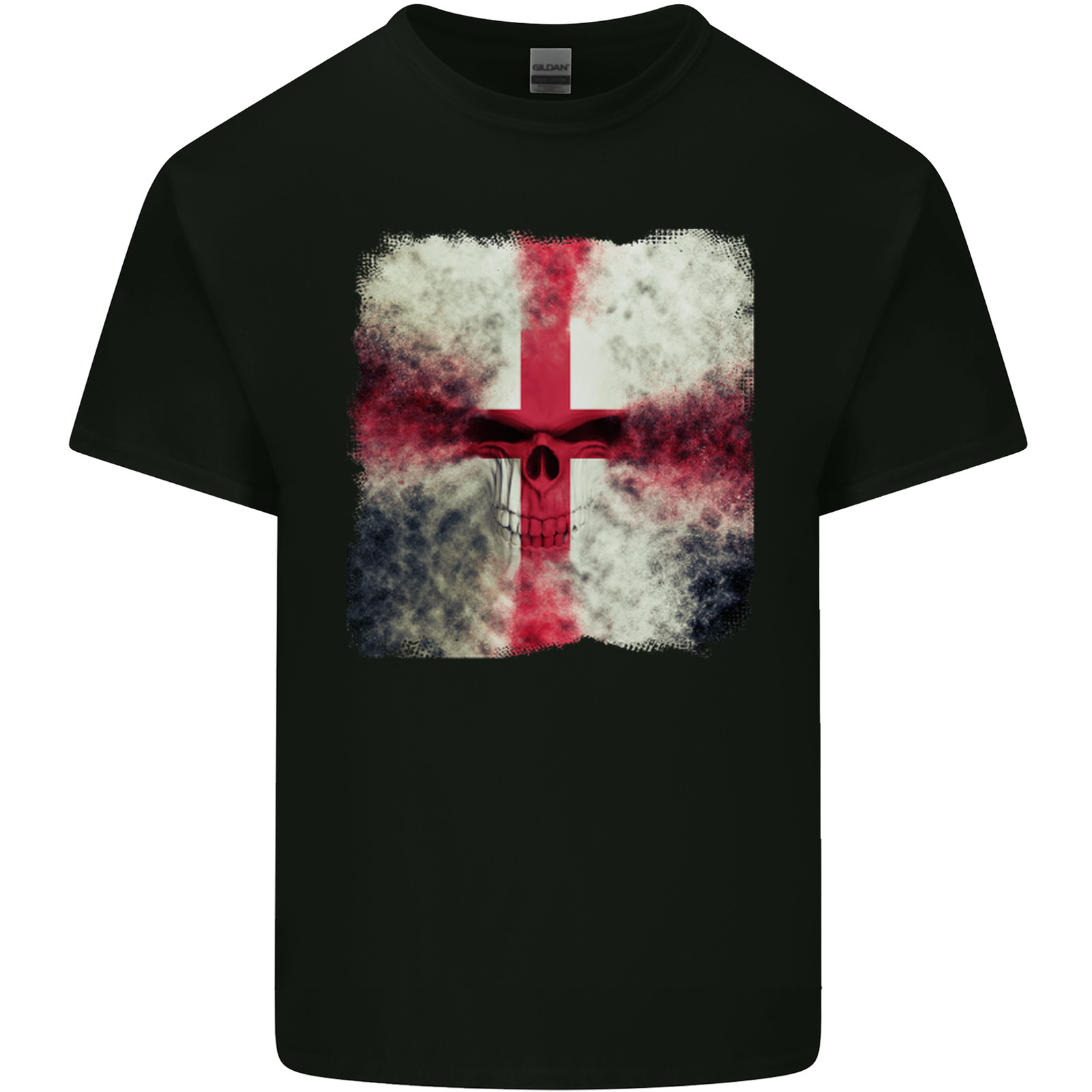 Dissolving England Flag St Georges Skull Kids T-Shirt Childrens