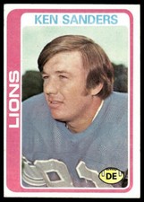 1978 Topps #222 Ken Sanders RC Detroit Lions