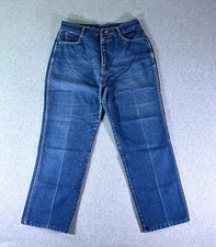Vintage Gitano Womens Jeans Blue Size 16 (31x26.5) High Rise Straight 80's