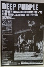DEEP PURPLE "History, Hits & Highlights 68-76" ~ Magazine PRINT AD