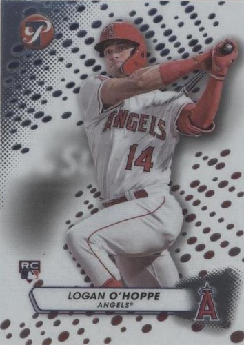 2023 Topps Finest Logan O'Hoppe Green Speckle Refractor RC Rookie