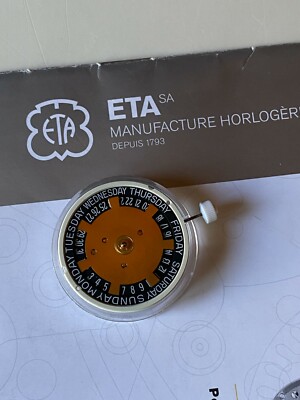 Genuine automatic ETA 2834-2, 25 Jewels Black disc date Swiss made in Switzerlan