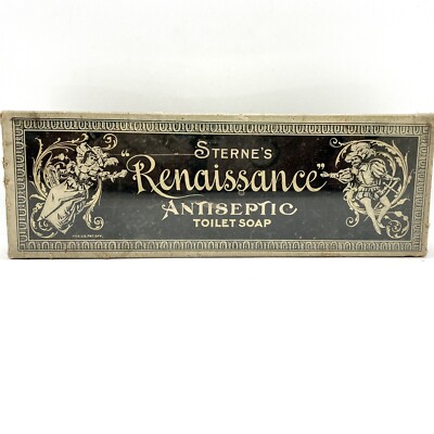 Antique 20s Sterne s Renaissance Antiseptic Toilet Soap Cardboard Box - Empty 