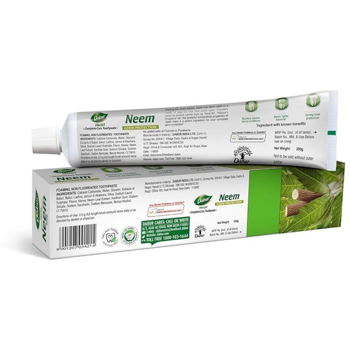 Dabur Neem Germ Protection Toothpaste 200g x3 Enriched With Natural Ingredients - Picture 10 of 11