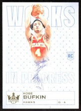 2023-24 10357D Panini Court Kings Works in Progress Kobe Bufkin Rookie Atlanta