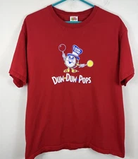 Vintage Dum Dum Pops Snack Tee Candy Tshirt  Red VTG Size Lrg Lollipop Promo