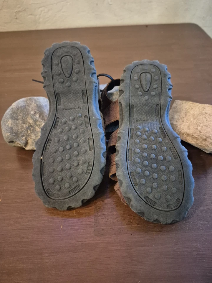 Size 10.5M Kids Stride Rite Sandals Hudsen Leather Upper - Image 3 of 4