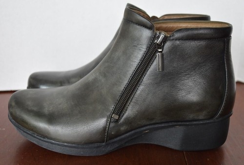 Soft Leather Ankle Boots Side Zip 