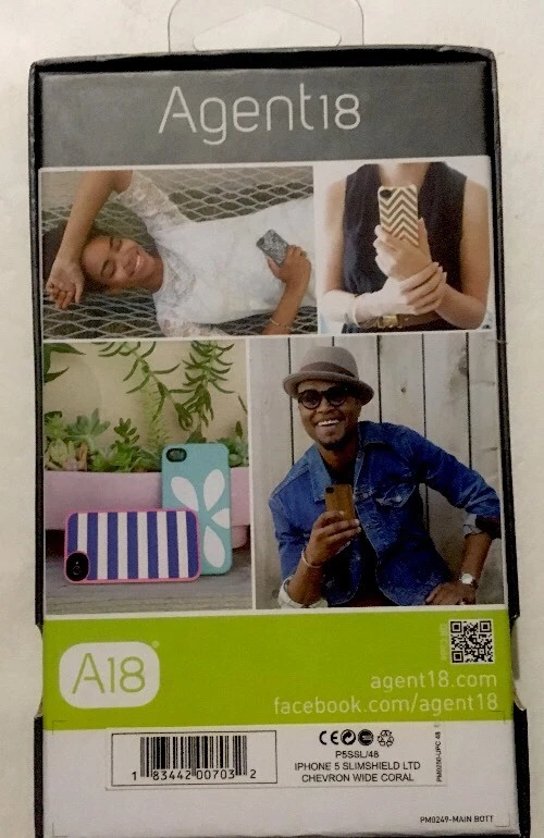 Agnet18 SlimShield Limited Case -Chevron Wide Coral for iPhone SE/5s/5 P5SSL/48 - Image 2 of 2