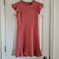 Express Dress Size 2 Peach Pink Fit and Flare Cap Sleeve Skater Party Dressy