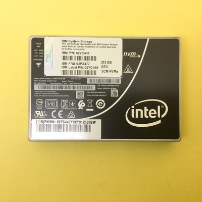 IBM Intel Optane D4800X Series 375GB PCIe NVMe 2.5in U.2 SSD SSDPD21K375GAI
