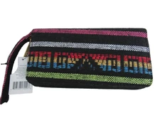 Woven Textile Zip-Around Wallet Wristlet Credit Cards Change Cell Phone Cash NWT