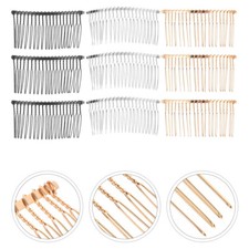 12pcs Hair Clip Combs Side Hair Combs Bridal Hair Comb DIY Metal Wire Decorative