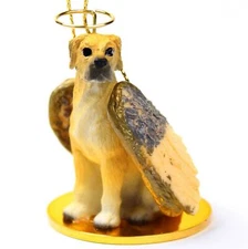 Great Dane Ornament Angel Figurine Hand Painted Fawn Uncropped