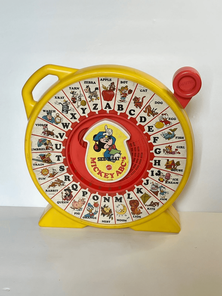 Vintage Disney Mickey Mouse Mattel See N Say Mickeys ABC'S