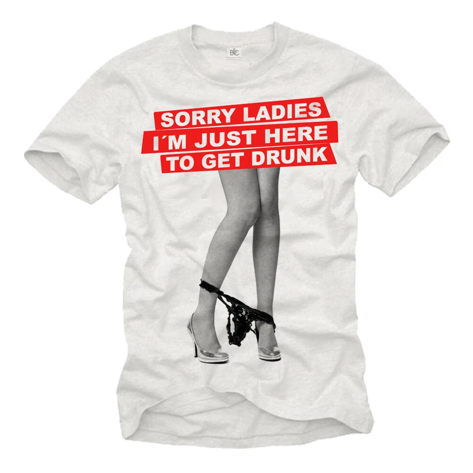 Lustiges Disco Party Herren T-Shirt mit Pin Up Girl - Männer Bier Sprüche Shirt - Bild 1 von 1