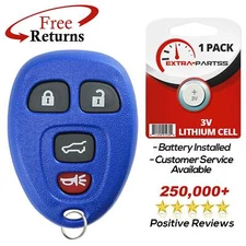 Remote Key Fob Blue for 2008 2009 2010 2011 2012 2013 2014 2015 Buick Enclave