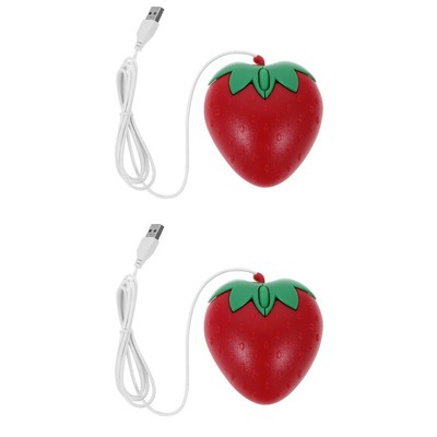 2pcs USB Wired Niedliche -Cartoon -Kabelmaus für Office Home Laptop