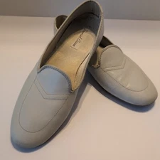 Daniel Green Meg Leather Slip On Loafer Slippers Women's 9.5 M Bone Vintage
