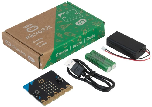 BBC Micro:Bit V2.1 Go Kit- micro:bit Board/MicroUSB Cable/Battery Pack