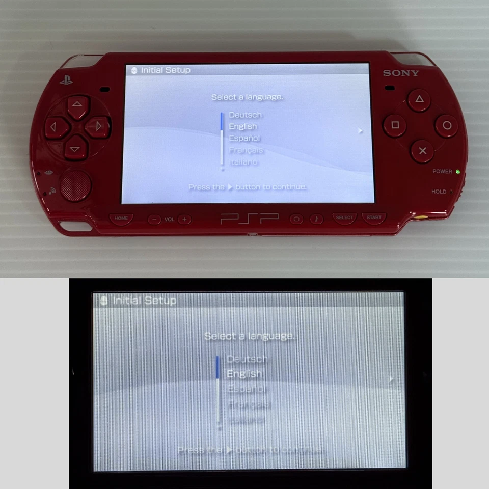 Console Sony PSP-2000 rosso intenso in scatola con 1 GB, custodia senza regio... - Immagine 3 di 4