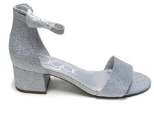 Sugar Noelle Block Heel Ankle Strap Sandal - Silver Sparkle - 9 M; 40 EU