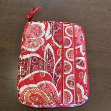 Vera Bradley Tablet iPad kindle cover Red Pink 6x9 Zip Around