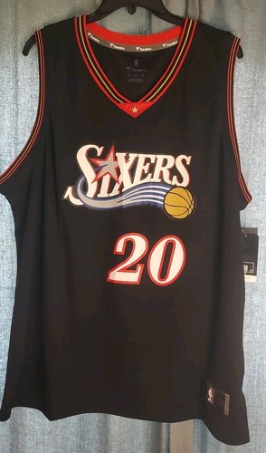 NBA Philadelphia 76ers Jared McCain Throwback Black Fanattics Jersey Sz XL