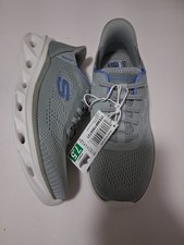 SKECHERS Hands Free Swift Fit Low Top Gray Mesh Slip On Women's Sneaker