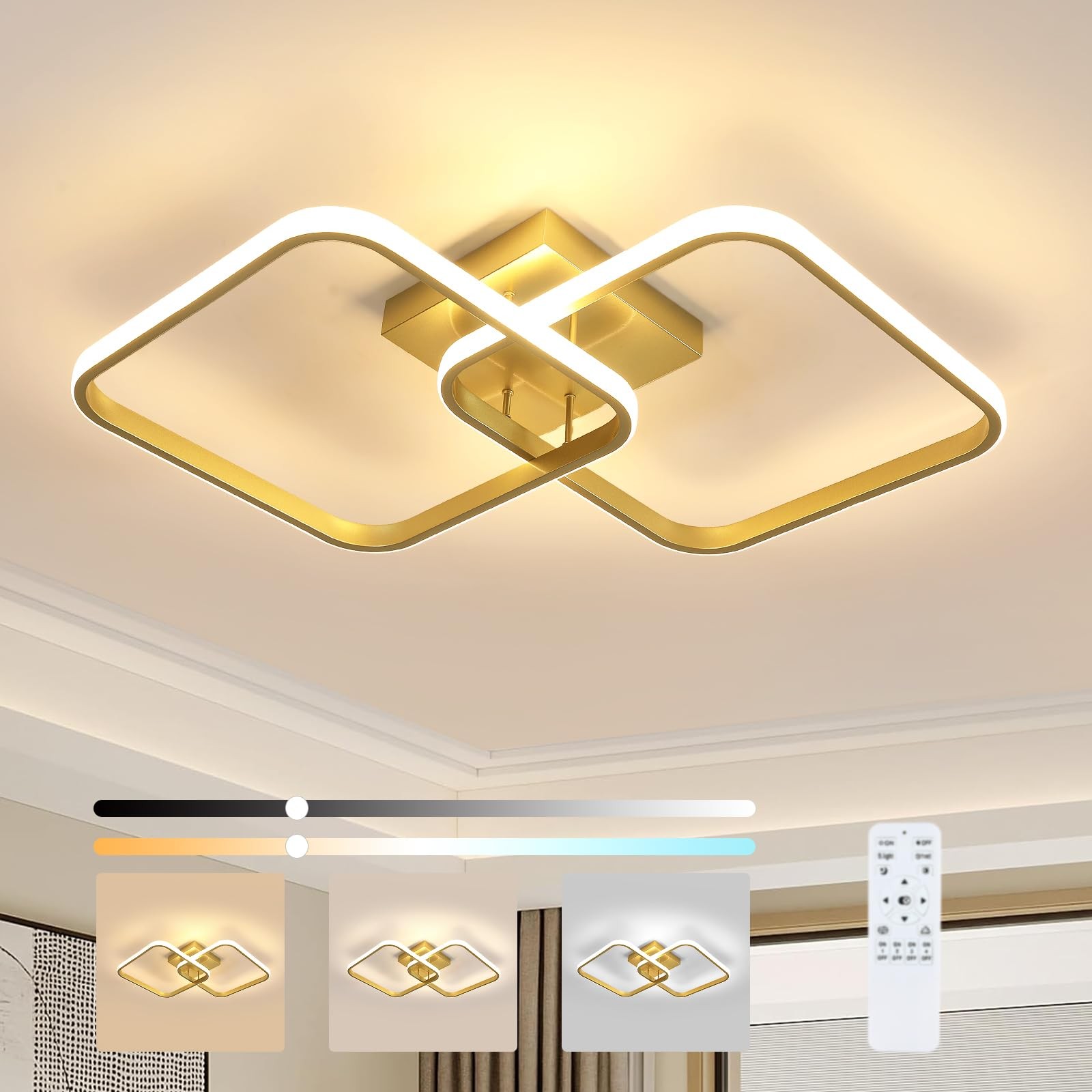 Luminaire plafonnier LED 50W pour illuminer chaleureusement le salon familial