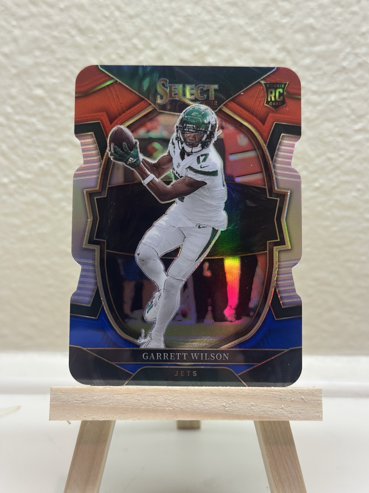 2022 Panini Select - Garrett Wilson #88 Red And Blue Prizm Die Cut (RC)