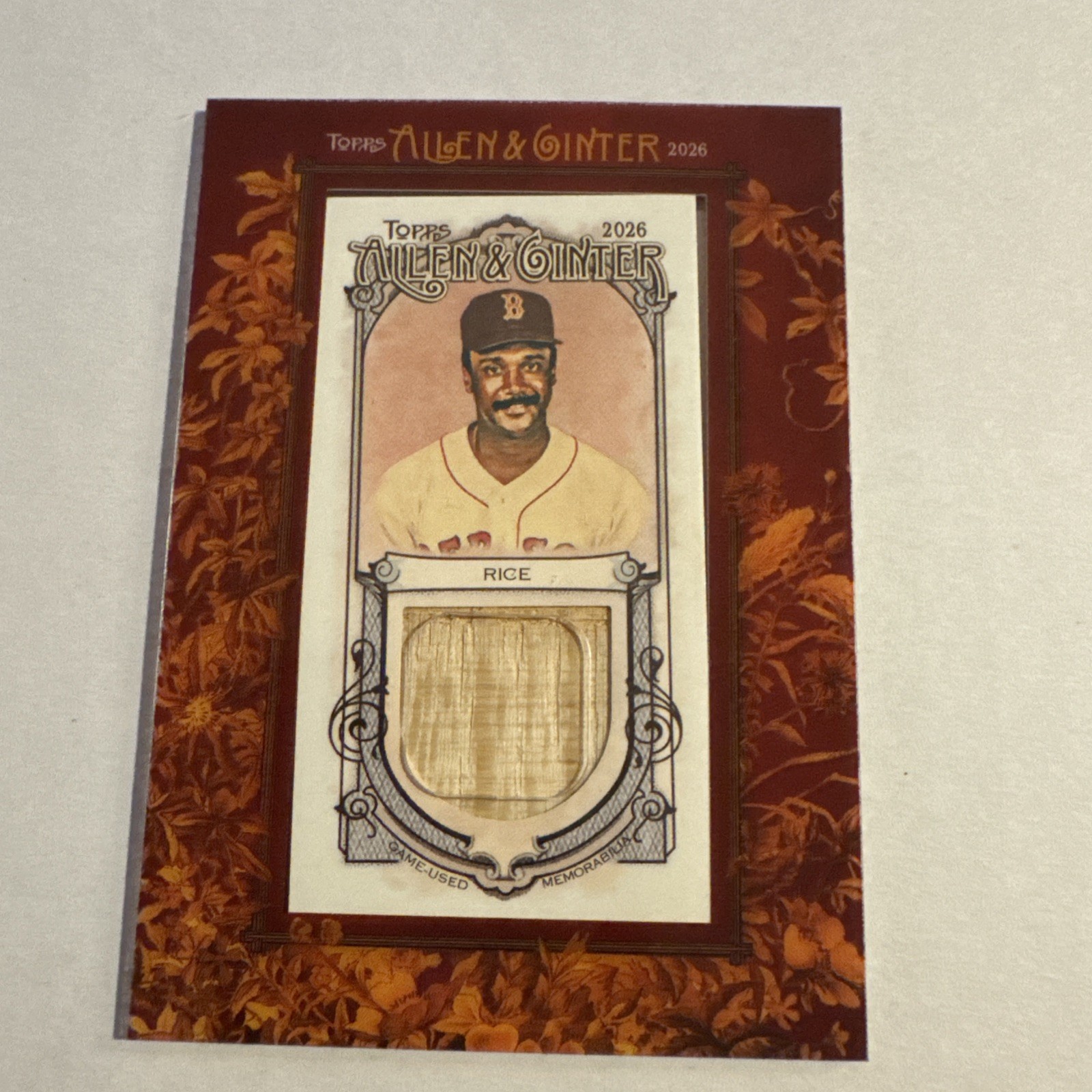 Topps Allen & Ginter 2026 Jim Rice Red Sox Framed Mini Relic #FMR-JRI Bat Relic!