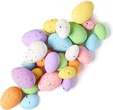 RHN 21 PCS 3 Sizes 7 Colors Foam Easter Eggs,Assorted Pastel Small, Colorful