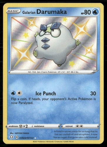 GALARIAN DARUMAKA SV023/SV122 SHINING FATES SHINY VAULT POKEMON HOLO NM