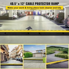 New 3 Channel Rubber Cable Protector Ramp 1.2 x 1.2 Inch Channel Heavy Duty Cab